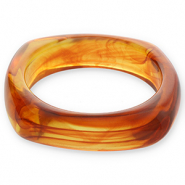 Bracelets bangle resin Transparent Amber Brown