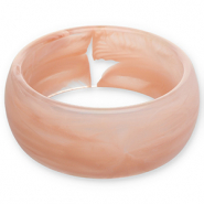 Bracelets bangle resin Light Pink-White