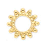 Stainless steel findings charms / connector Bali ring Gold