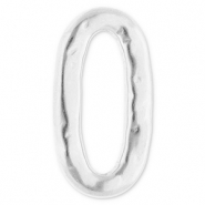 Stainless steel findings connector oval Silver