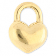 Stainless steel charms heart Gold