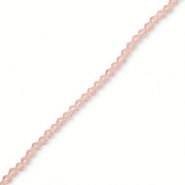 Top faceted beads bicone 4mm Light Pink