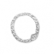 Stainless steel findings connector round Silver