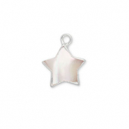 Freshwater pearls charm star Silver-Natural White