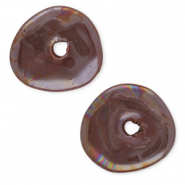 DQ greek ceramic beads donut Victorian Purple
