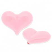 Acrylic beads heart Pink