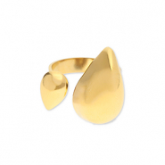 Stainless steel rings drops Gold