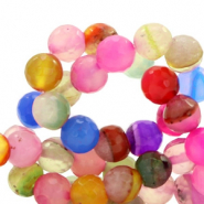 Natural stone beads faceted cut 8mm Multicolor