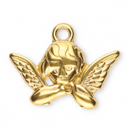 Stainless steel charms angel Gold