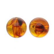 20 mm acrylic beads round Orange Brown