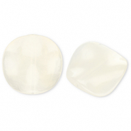 Acrylic beads organic Off White