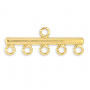 Stainless steel findings charms with 5 loops Gold