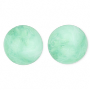 20 mm acrylic beads round Mint Green-Marble