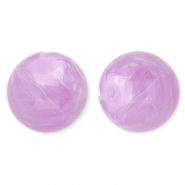 20 mm acrylic beads round Lavender Purple-Marble