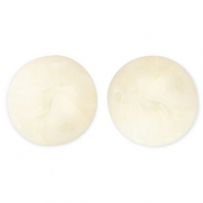 20 mm acrylic beads round Off White-Marble