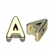 Acrylic letter beads letter A Gold