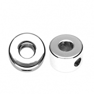 Acrylic letter beads letter O Silver