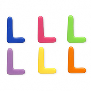 Acrylic letter beads letter L Multicolour