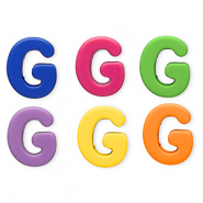 Acrylic letter beads letter G Multicolour