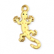 Stainless steel charms salamander Gold-Yellow-Brown
