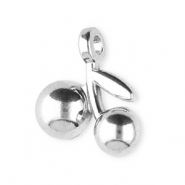 Stainless steel charms cherries Silver