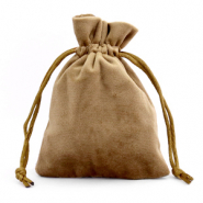 Jewellery Velvet Bag Brown