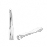 DQ&reg; European metal charms bar Antiek Zilver (Nikkelvrij)