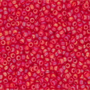 Miyuki seed beads 11/0 Matted Transparent Red AB 11-0140FR