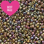 Glass seed beads 12/0 (2mm) Metallic Shine Multicolor Galaxy