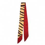 Bandana scarf with zebra print Camel-Dark Brown-Rust Red