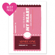 BY31&reg; Jewellery cards "one ticket to MY HEART" White-Dark Pink-Dark Brown-Beige-Orange