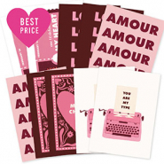 BY31&reg; Jewellery cards assorted Pink-Dark Brown-White