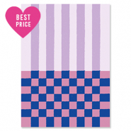 BY31&reg; Jewellery cards lines & cubes Purple-Pink-Dark Blue