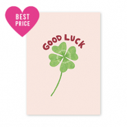 BY31&reg; Jewellery cards "Good luck" Light Pink-Green-Rust Red