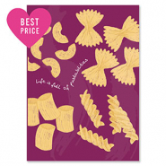 BY31&reg; Jewellery cards "Life is full of pasta-bilities" Magenta Purple-Yellow