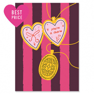 BY31&reg; Jewellery cards "You're a charm" Dark Brown-Magenta Pink-Gold