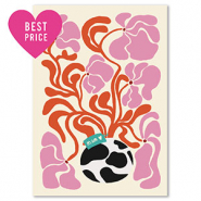 BY31&reg; Jewelley cards flowers Off White-Red-Pink-Black