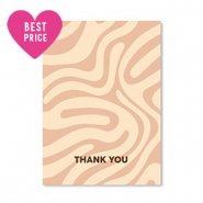 Jewellery cards "Thank you" Beige-Brown