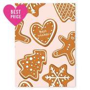 Jewellery cards "Best wishes" Pink-Brown