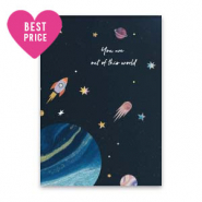 Jewellery cards "you are out of this world" Black-Multicolour