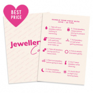 BY31&reg; Jewellery cards "Jewellery care" Off White-Pink