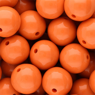 16 mm DQ acrylic beads shiny Orange Peel 16-1359 Tcx
