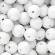 12 mm DQ acrylic beads shiny Snow White 11-0602 Tcx