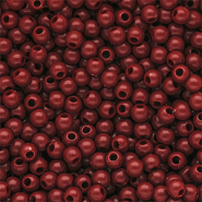 6 mm DQ acrylic beads shiny Salsa 18-1657 Tcx