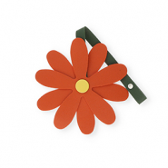 Statement charms flower Terracotta Red-Yellow-Dark Green