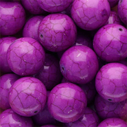 Beads Ceramic 20mm Purple