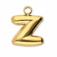 Stainless steel charms letter Z Gold