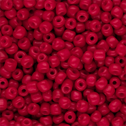 Glass seed beads 6/0 (4mm) Red