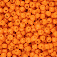 Glass seed beads 6/0 (4mm) Orange