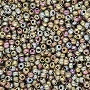 Glass seed beads 8/0 (3mm) Metallic Shine Multicolour Galaxy